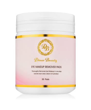 Eye Makeup Remover Pads 30 Count - Waterproof Mascara Remover -  Makeup Remover Pads- Waterproof Eyeliner Remover - Makeup Cleaner - Makeup Pads