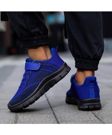 Fashionable Children's Sports Shoes - Boys & Girls Breathable Non-Slip Indoor Football EU Size 38 Dark Blue - Buy Online on GoSupps.com