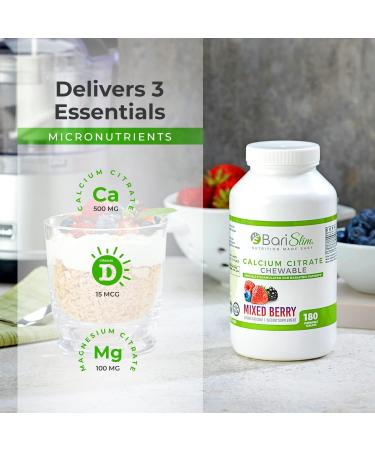 Bari Slim Bariatric Calcium Citrate & Chewable Multivitamin - Post Surgery Bariatric Supplement for Gastric Bypass & Sleeve - Buy Online on GoSupps.com