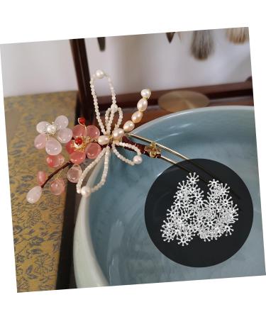 FOMIYES 100 Pcs Hairpin Accessories Applique Bride Flowers 1X1cmx2pcs Silverx2pcs - Buy Online on GoSupps.com