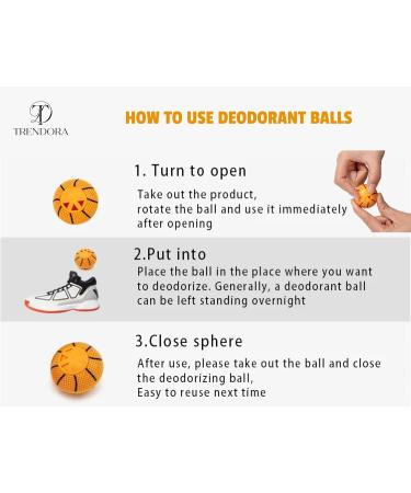 TRENDORA Premium Deodorizing Balls for Sneakers Gym Bags Cars Closets - Long Lasting 60 Days shoe deodorizer With Essential Oil Cologne - Must have car air fresheners & odor eliminator for home - 6 Pc - Buy Online on GoSupps.com