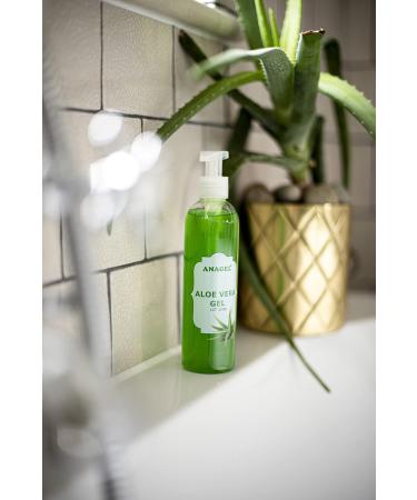 Aloe Vera Gel with Pump Dispenser - Natural Skin Treatment for After Sun, Hair Removal & Shaving (250ml) - Buy Online on GoSupps.com