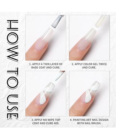 Micro Sculpture Painting Nail Gel with Chrome Powder | 3D White Carved Gel for Metallic Mirror Effect | DIY Home Salon Manicure Soak Off UV LED - Buy Online on GoSupps.com