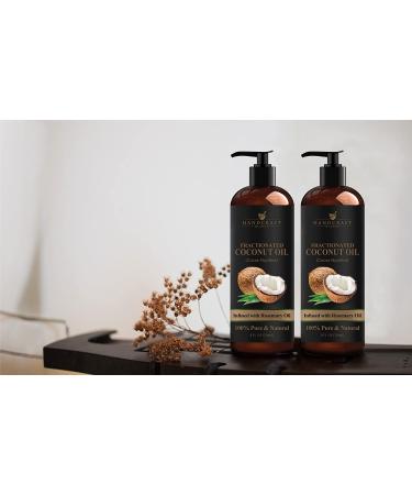 Rosemary-Infused Fractionated Coconut Oil - 100% Pure & Natural Carrier Oil for Essential Oils, Massage, Hair & Body - 8 fl. Oz - Buy Online on GoSupps.com