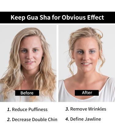 FUIYOOCEN Gua Sha Facial Tools Natural Obsidian Guasha Tool for Face Double Chin & Jawline Gua Sha Stone Self-Skin Care Face Stone Gua Sha tools for Women Guasha Stone Black - Buy Online on GoSupps.com