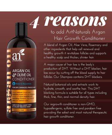 Artnaturals Argan & Olive Oil Conditioner 16 fl oz - Boost & Rejuvenate Hair - Buy Online on GoSupps.com