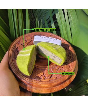 Handmade Felted Essential oil Soap,Handcrafted Felted Soap,Unique Bathroom Decor,Tibetan Yak Milk and Wool,Facial Cleanser, Body Wash 100g (Jasmine) - Buy Online on GoSupps.com