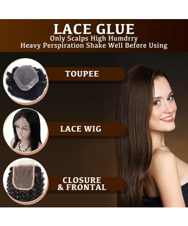 Benaewa 15ML Lace Wig Glue Kits Invisible Glue for Lace Front Wigs Adhesive Hair Glue with 2 Wig Caps - Buy Online on GoSupps.com