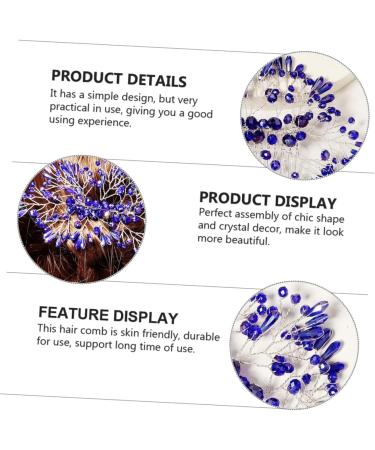 Ipetboom Bridal Crystal Hair Comb Bride Rhinestone Hair Comb Bridal Rhinestone Hair Comb Bride Headpieces for Wedding Rhinestone Hair Clips Bride Hair Clip Manual Bridesmaid Headgear Alloy - Buy Online on GoSupps.com