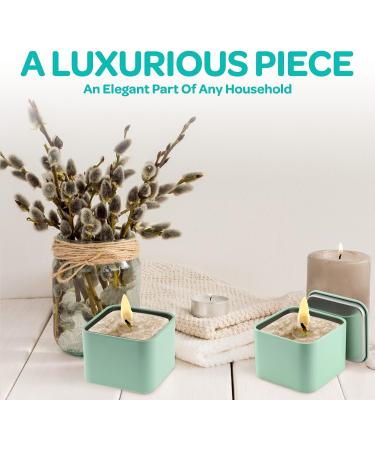 Hearts & Crafts 8 oz Mint Square Candle Tins - 24-Pack Bulk Jars for Candle Making, Arts & Crafts, Storage, Gifts - Empty Candle Jars with Lids - Buy Online on GoSupps.com