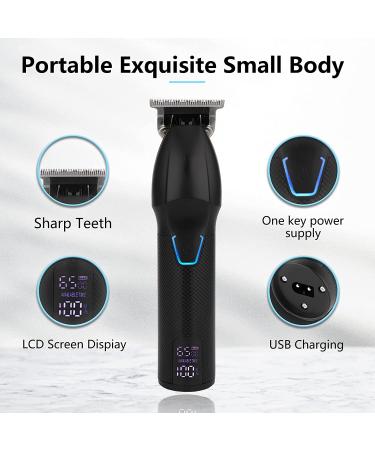 AMULISS Professional Hair Clippers and Zero Gapped Trimmer Kit - Cordless Barber Clipper Set for Men | Rechargeable LCD Display - Black - Buy Online on GoSupps.com