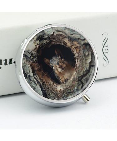Travel Pill Box Organizer - 3 Compartment Squirrel Design | Portable Medicine Case for Purse & Pocket - Buy Online on GoSupps.com
