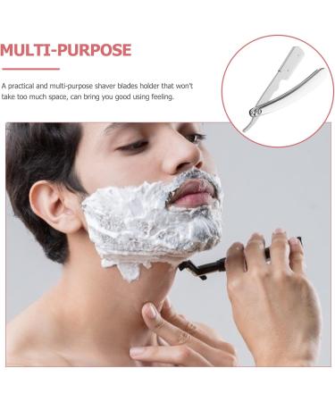 Premium Stainless Steel Eyebrow Razor Blade Holder | Minkissy Hairdressing Shaver Holder for Men - Durable and Stylish 304 Bracket - Buy Online on GoSupps.com