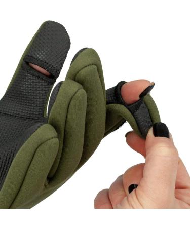 Thermo Fishing Gloves Spin | Neoprene Fishing Gloves for Anglers | Olive Fishing Gloves 3XL - Ultimate Comfort & Grip - Buy Online on GoSupps.com