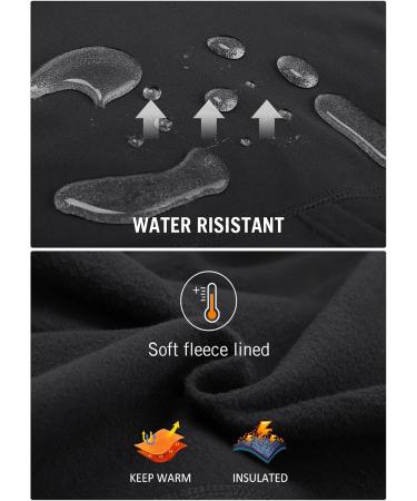 Baleaf Women's Winter Bicycle Pants - Long Waterproof Thermo Leggings with Zipper Ankle - XXL Black | Warm & Comfortable Outdoor Jogging & Running Pants - Buy Online on GoSupps.com