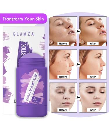 Egg Plant Face Mask GLAMZA Purifying Eggplant Mask Stick for Deep Cleansing Blackhead Control - Buy Online on GoSupps.com