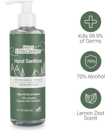 Happy Little Camper USA Made Moisturizing Antimicrobial Hand Sanitizer 8.5 Fl Oz - Buy Online on GoSupps.com