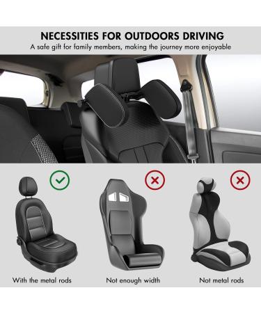 Buy Bubulii 360 Rotatable Car Headrest for Kids & Adults | Soft Snack Pillow & Neck Support | Easy Installation (Black) - Buy Online on GoSupps.com