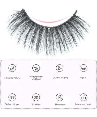 Bonkshire 40 Pairs 3D Chemical Fiber Lashes Natural False Eyelashes Dramatic Volume Lashes Makeup Extension Eyelashes - Buy Online on GoSupps.com