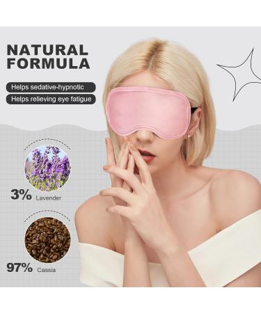 Heated Eye Mask 2-Pack for Dry Eyes - Microwave Activated Moist Heat Therapy - Natural Cassia Lavender - Dark Circles & Puffiness Relief - Black & Pink - Buy Online on GoSupps.com