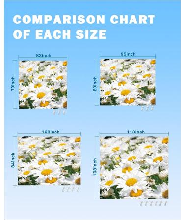 Watercolor Daisy Flowers Beach Blanket - Extra Large 95x80in, Waterproof & Sandproof Picnic Blanket for Outdoor Adventures - Lightweight & Portable - White Farm Floral Design - Buy Online on GoSupps.com