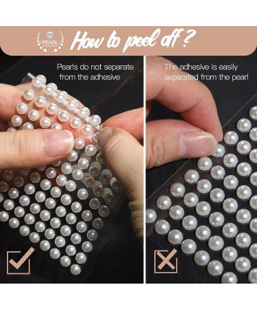 Teenitor 2582Pcs Hair Pearls Stick On Jewels for Hair, Face & Crafts - 3/4/5/6/8mm Gems - Buy Online on GoSupps.com