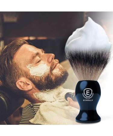 Premium 4-in-1 Shaving Brush Kit for Men - Includes Shaving Brush, Cream Soap, Stainless Steel Bowl, and Stand - Perfect Men's Shaving Gift Set (Black) - Buy Online on GoSupps.com