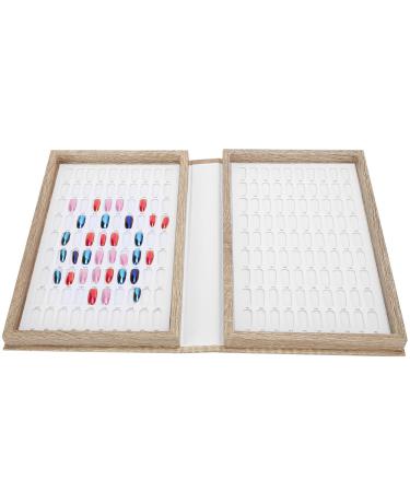 Affichage du Nuancier des Ongles 180 Couleurs Livre D'affichage de Vernis Ongles en Bois Livre de Cartes de Couleurs D'affichage de Pointes de Faux Ongles chantillons de(Couleur sombre)