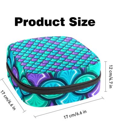 Colorful Mermaid Scale Menstrual Bags | Zipper Sanitary Pad & Tampon Collection Bags for Women & Girls - International Shipping Available - Buy Online on GoSupps.com