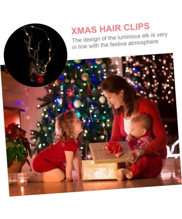 minkissy 2 Pairs Luminous Antler Hair Clip Reindeer Antlers Hair Clips Reindeer Antlers Xmas Hairpins Reindeer Ears Clips Girls Dresses Deer Antlers Hair Holder Pp Christmas Deer Elk Horns - Buy Online on GoSupps.com