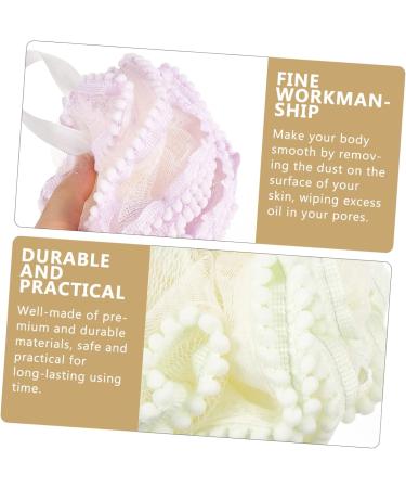 2pcs Flower Bath Ball & Loofah Set - Exfoliating Scrubber for Rich Foaming Bath | Travel-Friendly Body Cleanser - Buy Online on GoSupps.com
