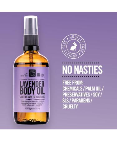 Lavender Body Oil 100% Natural by Our Tiny Bees Nourishing Calming and relaxing. - Buy Online on GoSupps.com