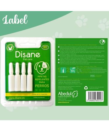 Disane Natural Anti-Parasite Pipettes for Dogs | 4 Units | 4 Months Flea Tick & Mosquito Protection | Non-Toxic & Safe for Pets - Buy Online on GoSupps.com