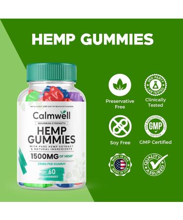 (3 Pack) Calmwell Hemp Gummies - Official Formula - Calmwell Gummies Extra Strength Maximum Performance Hemp Blend Calm Well Gummies Great Taste 25mg Per Gummy 1500mg Per Bottle New (180 Gummies) - Buy Online on GoSupps.com