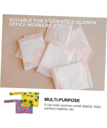 BUGUUYO 2 Pcs Pad Buggy Bag Storage Tote | Lip Gloss & Menstrual Pad Holder | Outdoor Medicine Bag | Assorted Colors - 18x13.5x0.2cm - Buy Online on GoSupps.com