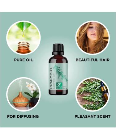 Pure Rosemary Essential Oil for Aromatherapy - Hair, Skin, Nails - 1 Fl Oz - Dry Scalp Treatment - Enhance Shine - Diffuser Oil - Buy Online on GoSupps.com