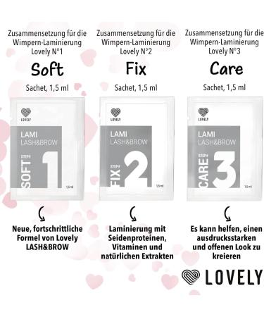 LOVELY Lash & Brow Lifting No.3 Care Laminating treatment for eyelashes and eyebrows Moisturizing intense shine and length 1.5 ml - Buy Online on GoSupps.com