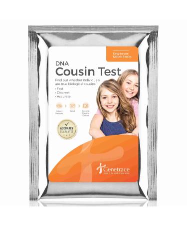 Genetrace DNA Cousin Test - Home DNA Collection Kit for 2 Potential Cousins - Lab Fees & Shipping Included - Results in 1-2 Days