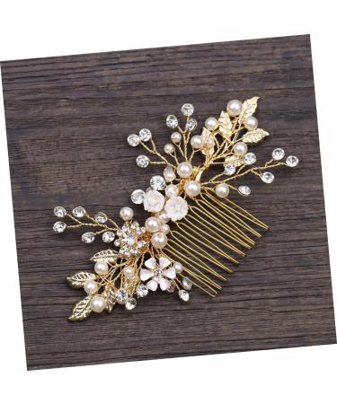 Ipetboom Rhinestone Comb Tiara Bridal Headwear Pearl Hair Comb Flower Hair Jewelry Bride Rhinestone Crystal Crystal Headpiece - Buy Online on GoSupps.com