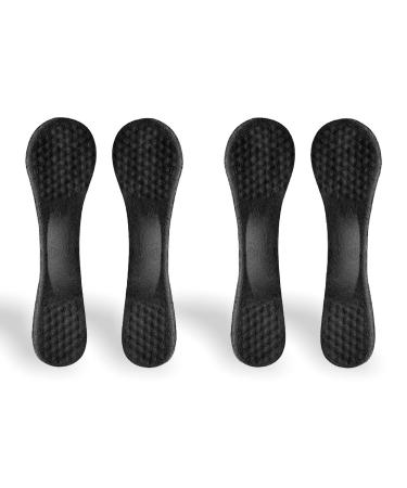 CB 2-Pairs Arch Support Insoles Soft Silicone Invisible Ultra-Slim Gel Inserts Liners Ball of Foot Dots Massage 3/4 Length for Women Shoes High Heel Shoes 6-8.5 Black 2 Pairs-black