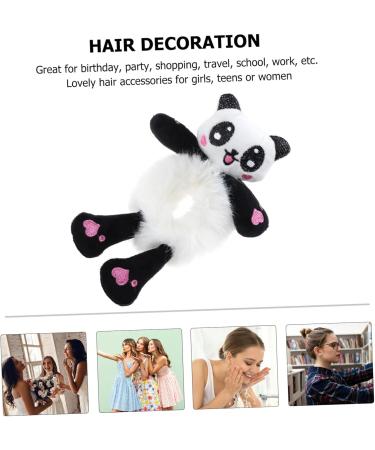 Beavorty giant panda head rope hair elastics scrunchies elastic hair band hair rubber black tiara hair ties hair gems for women black trim hair decoration animal hair tie holder fabric Miss - Buy Online on GoSupps.com