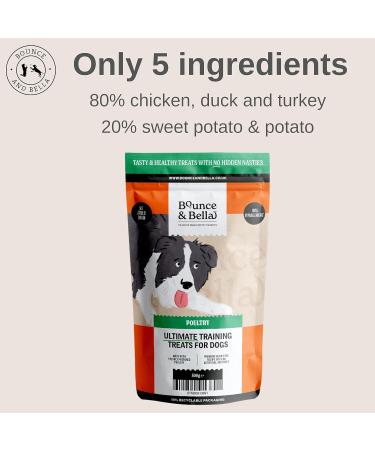 Bounce and Bella Grain Free Training Treats made with Freshly Prepared Ingredients (1 Poultry & 1 Fish 2 Pack 1000g) - Buy Online on GoSupps.com