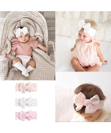 Taicols 3-Piece Baby Headband Set | Soft Nylon Elastic Turban Hair Bands for Girls & Toddlers | Cute Baby Accessories for Infants & Newborns - Buy Online on GoSupps.com