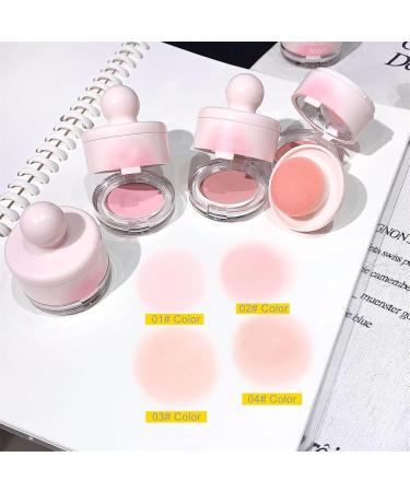 Creamy Blush Putty with Powder Puff 3 In 1 Blush Mud Soft Creamy Blush Putty Matte Powder Blush for Cheeks Multi-purpose Blush Putty with Powder Puff (3# One size) 3# 1 g (Pack of 2) - Buy Online on GoSupps.com