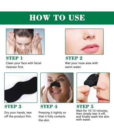 80 Blackhead Remover Strips - Natural Bamboo Coal Nose Pore Cleansing & Acne Stick Effective Blackhead Treatment - Buy Online on GoSupps.com