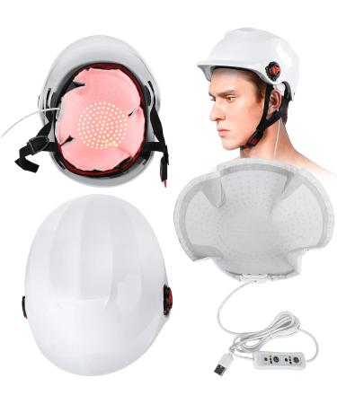 102Pcs Lamp Beads Hair Growth Helmet Red Light Men And Women Hair Growth Helmet White For With Adjustable 3 Gears - Buy Online on GoSupps.com