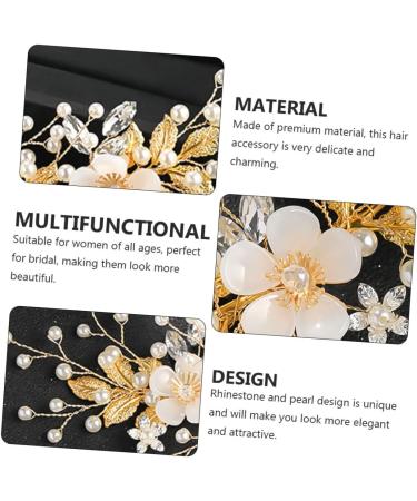 FRCOLOR Rhinestone Pearl Hair Comb Combs for Women Rhinestone Hair Clip Crystal Hair Accessories French Hair Pin Wedding Hair Clip Tiara Bridal Headdress Bride Loose Hair Rhinestones White - Buy Online on GoSupps.com