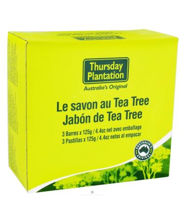 Thursday Plantation Tea Tree Soap - 4.4 oz Each / 3 Bars