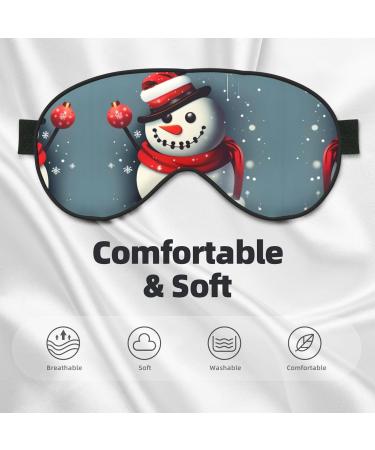 SSIMOO Christmas Snowman Eye Mask - Double-Sided Soft Light Blocking for Better Sleep - Buy Online on GoSupps.com