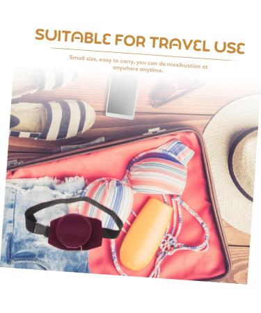 GLEAVI Portable Moxa Box Metal Holder Set - Pure Copper Burner with Cloth Cover 8x8cm Purple Bracket for International Shipping - Buy Online on GoSupps.com